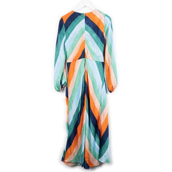 NEW ALI & JAY Sunset Skies Midi Dress with puff sleeves size M - Picture 3 of 12